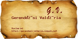 Gerendási Valéria névjegykártya