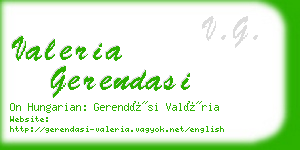 valeria gerendasi business card